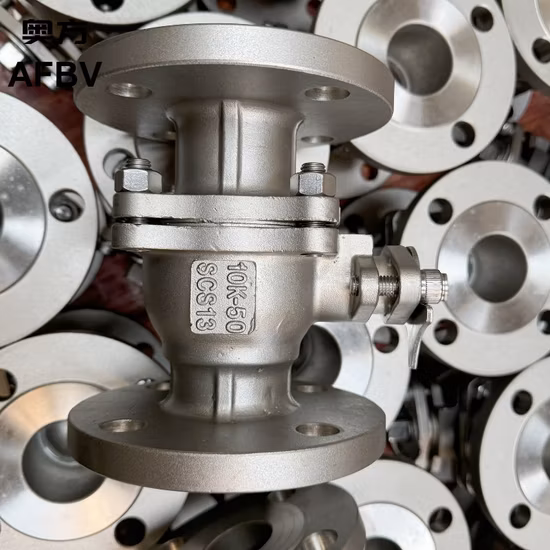 Válvula de esfera de flange de aço inoxidável