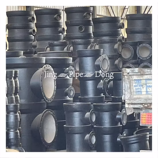 Conexões de ferro dúctil flangeadas e encaixadas para tubos de PVC