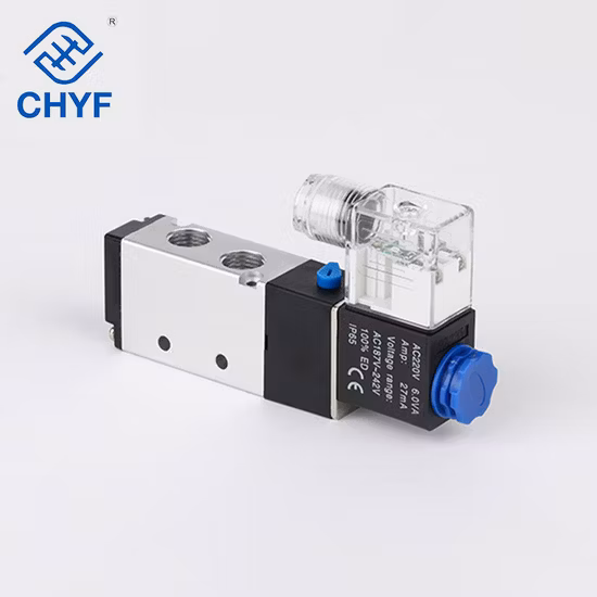 Válvula Solenóide de Alumínio 4V320-10-W Válvula Solenóide de Ar Padrão 3/8